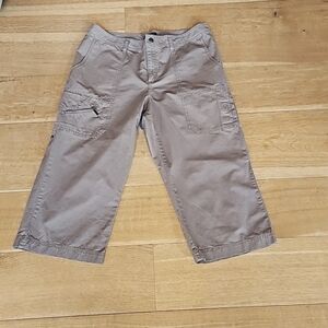 Eddie Bauer size 14 taupe/brown capris pants
